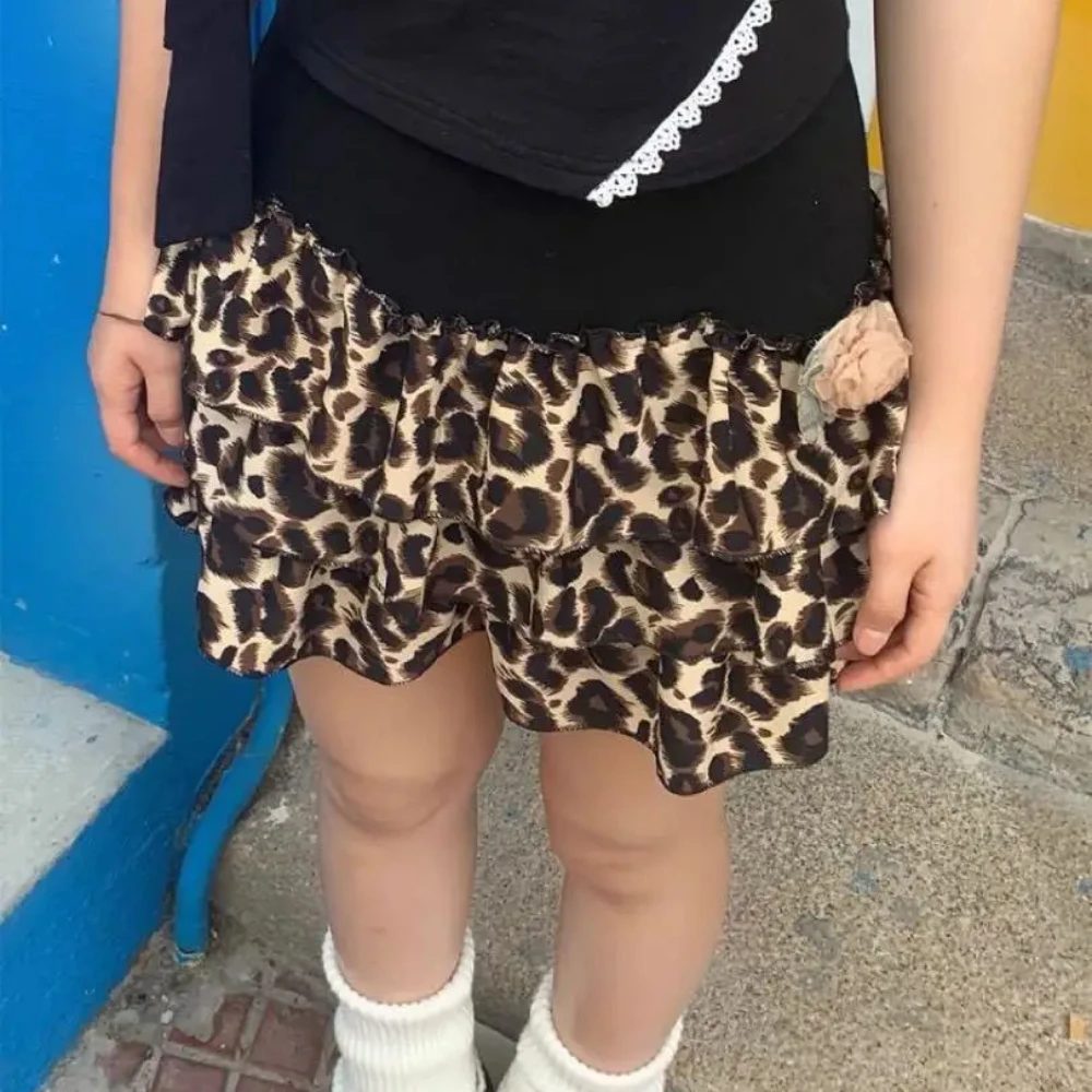 

Y2k леопардовый принт, сексуальная тысячелетия, Харадзюку, горячая девушка, винтажная уличная одежда в стиле панк, повседневные облегающие короткие платья, модные мини-юбки в стиле эмо