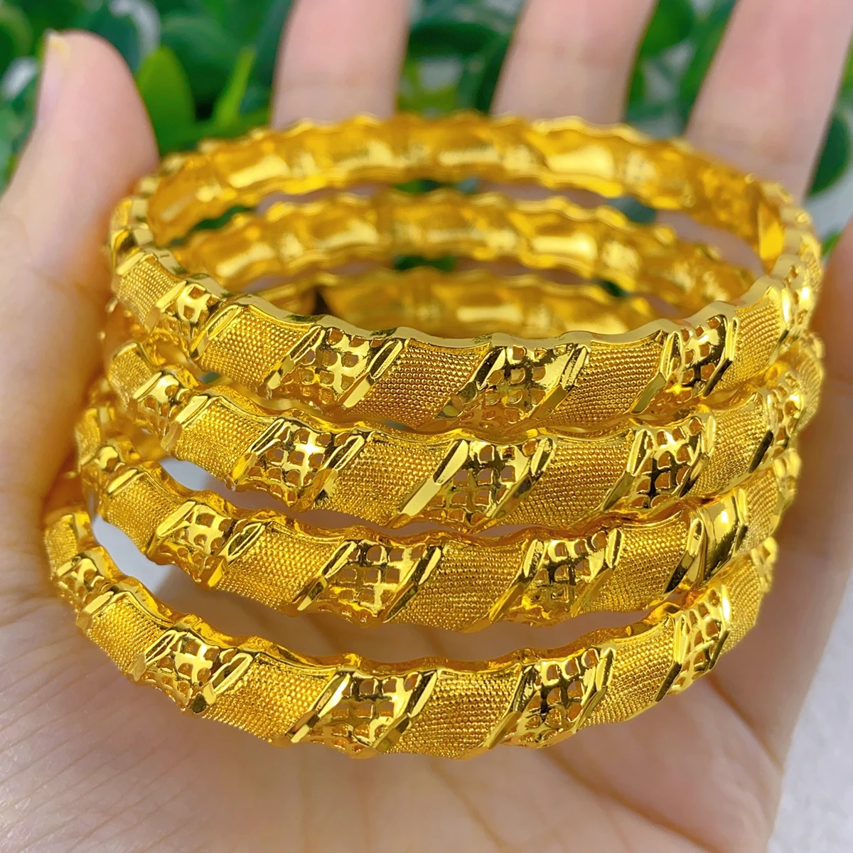 Bracelets couleur or dubaï pour femmes, nouveau Design, indien, moyen-orient, nigérian, mariage, luxe, bijoux à main, cadeaux de fête