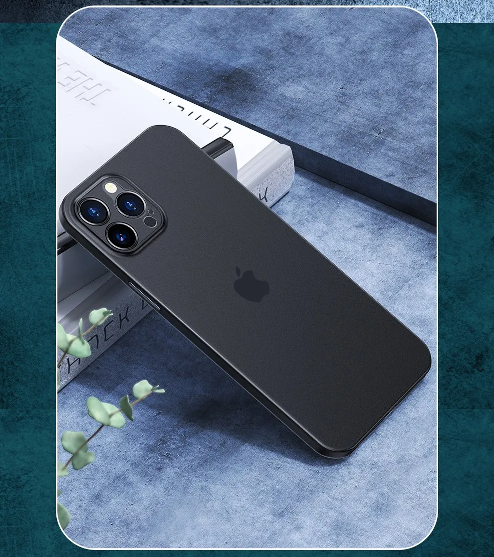 Durchscheinende, ultradünne, matte PC-Hülle für iPhone 11, 12, 13, 14, 15, 16 Pro Max 15 Plus, mattierte Handyhülle – Detail 14
