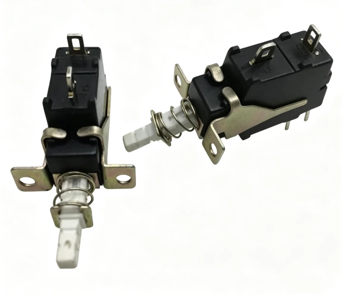 Taiwan made KDC-A04- power switch 5A/80A250VAC self-locking power button switch, two pin straight key external bounce 1pcs
