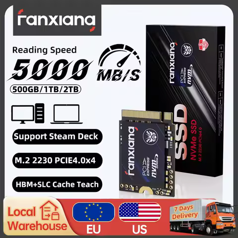[EU/US Ship]Fanxiang S700 M.2 SSD 5000MB/s M.2 2230 500GB 1TB Hard Disk PCIe4.0x4 NVMe Internal Solid State Drive For Steam Deck