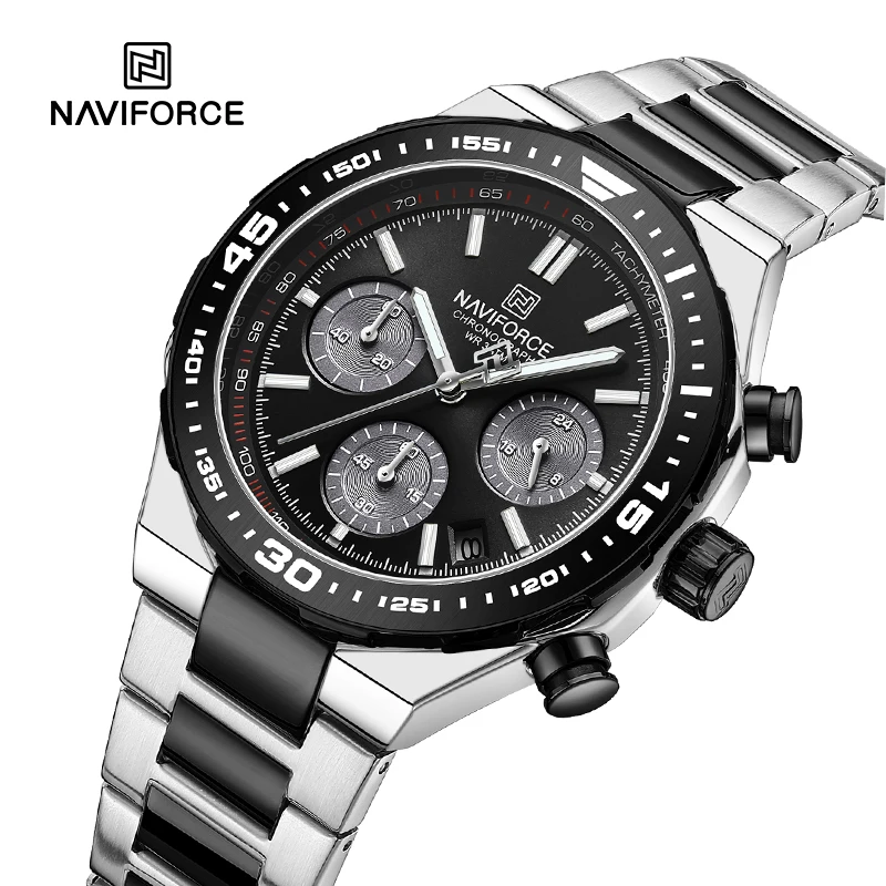 

NAVIFORCE Brand Fashion Luxury Quartz Men's Business Watch Waterproof and Shockproof Man Chronograph with Automatic Date Display