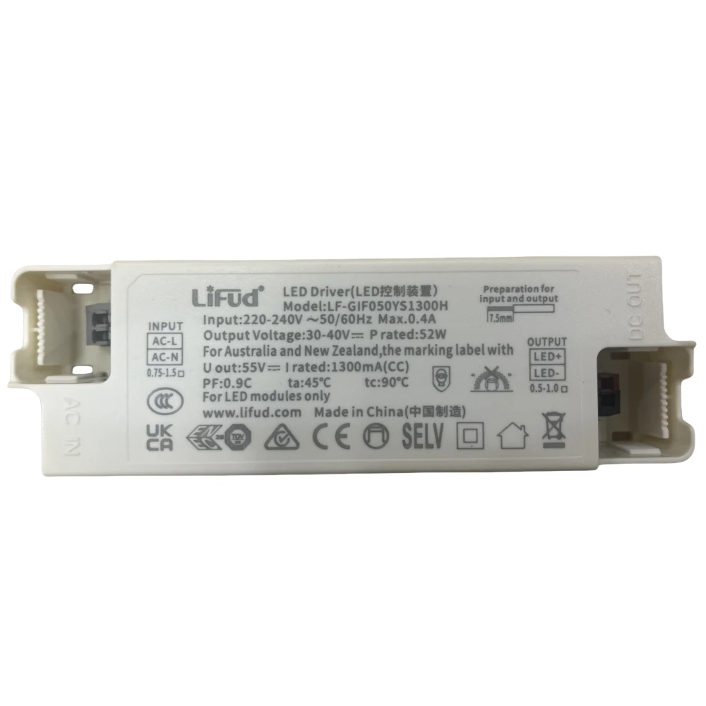 Lifud LED Driver 55W 1300mA  LF-GIR050YM1300H LED Luminaire Power Supply Panel/Down/Track LED Light Driver GIF050YS1300H