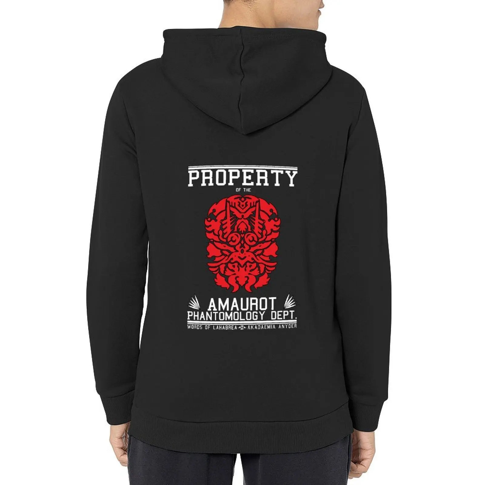 

Property of the Phantomology Department (White/Red) Hoodie autumn clothes clothes for men japanese style hoodie oversize
