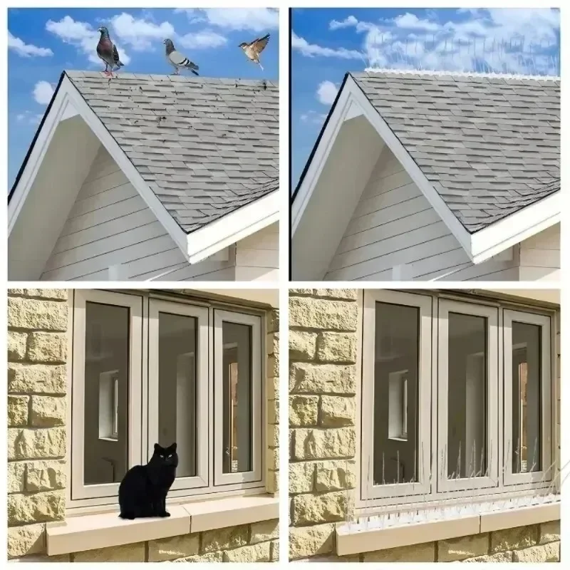 

1PC 12CM Plastic Bird Repeller Spike Fence Wall - Cat Anti-Pigeon Squirrel Garden Barrier Animal Deterrent Outdoor