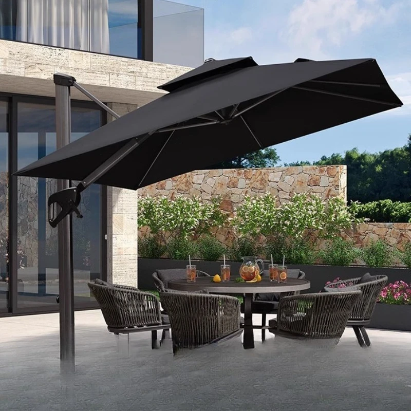 

Purple leaf outdoor parasol commercial high-end garden courtyard umbrella villa outdoor