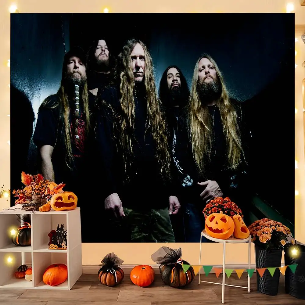 

Rock Horror O-ObituarysS Band Tapestry Hanging Dormitory Room Bedspread Blanket Children's Room Party Home Decoration Gift