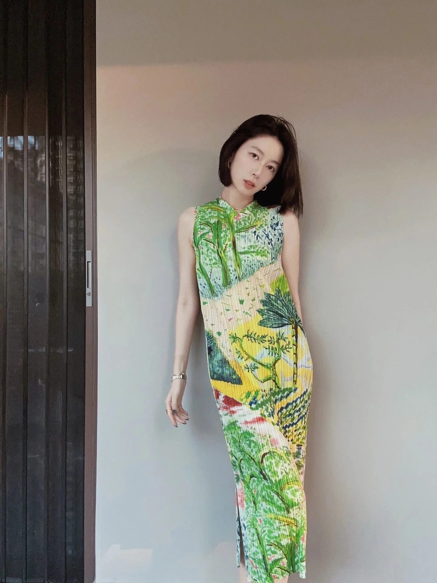 Vestido Ele con estampado floral y pliegues Svel round Ne adelgazante verano Dr Vintage Sle Commute adecuado H-Line Dr