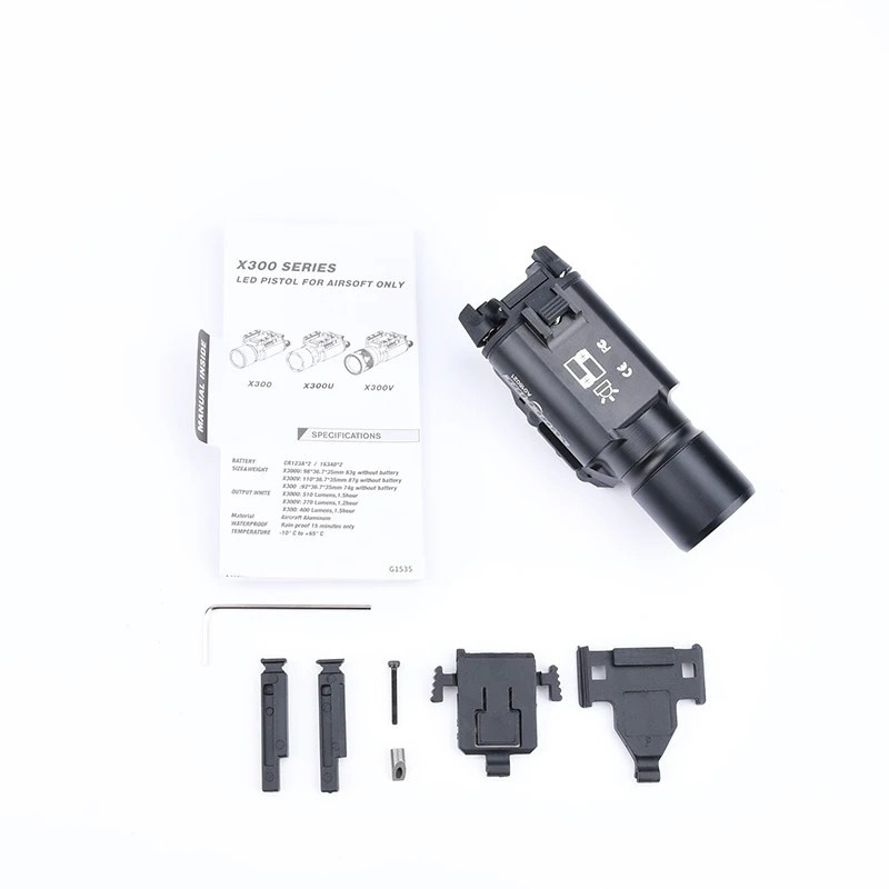 SureFire Tactical X300U Ultra Strobe LED Light Metal Gun Flashlight Fit 20mm Rail for Airsoft Toy Gun Accessories Weapon Hunting