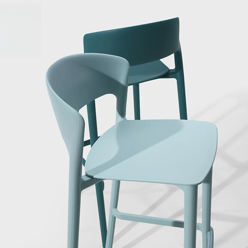 Chair, household plastic back chair, stackable high stool