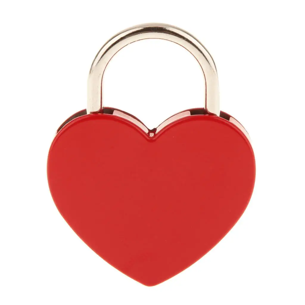 Jewelry Box Heart Shape Key Lock Alloy Padlock Antique Closet Key for Travel Luggage Gym Locker