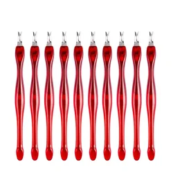 Cuticle Pusher Stainless Pusher Nail Art Fork Manicure Tool for Trim Dead Skin Fork Nipper Pusher Trimmer Cuticle Remover
