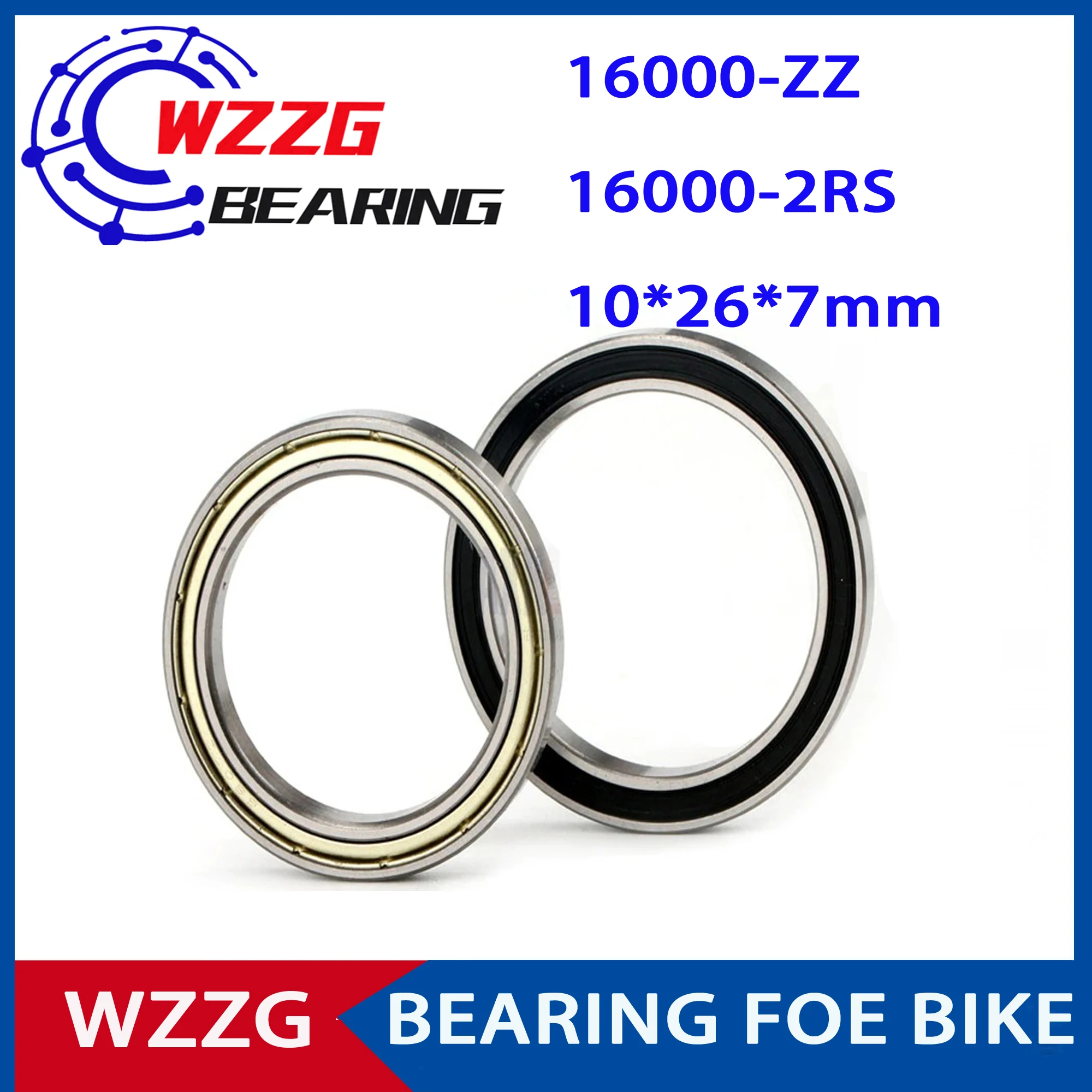 WZZG 16000 Special bicycle motor bearing 16000ZZ 16000-2RS size 10*26*7mm