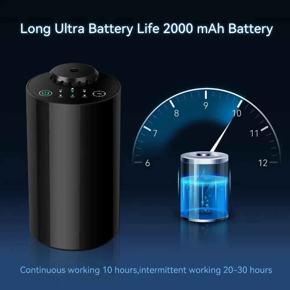 ناشر بدون ماء لبخاخات الزيوت العطرية يعمل بالبطارية ماكينة هواء رائحة من سبائك الألومنيوم ناشر الروائح للسيارة