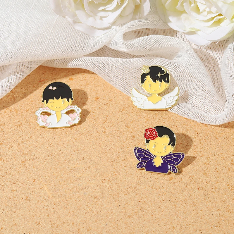 Hanyu Yuzuru Enamel Pins Figure Skating Athlete Brooches Cartoon Sports Fans Collar Badge Jewelry Gift for Friends