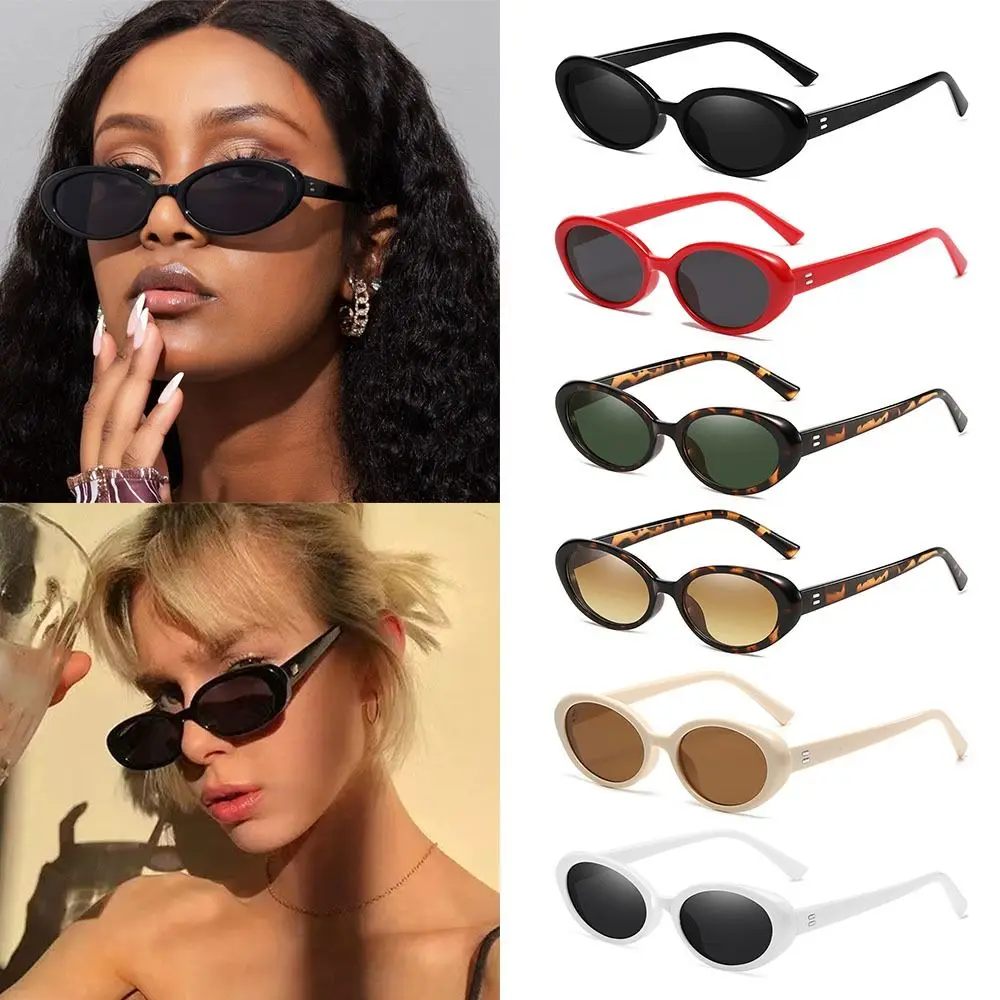 UV400 Protection Oval Sunglasses Fashion Y2K Vintage Style Aesthetic Accessories Shades for Women & Men