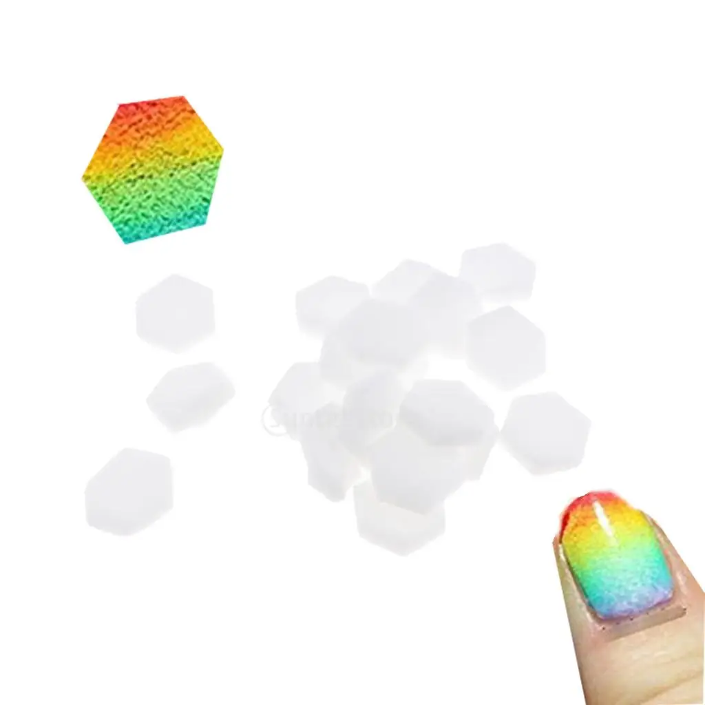 80 stuks Nail Art Gradient Sponge Stamp Stamping Stamper Shade Shading Shader