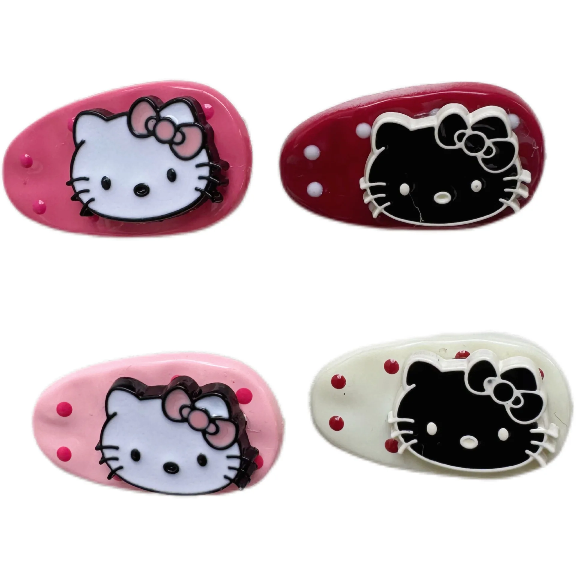 4 buah klip rambut HelloKitt lucu Sanrio klip jepit rambut pelajar hiasan kepala