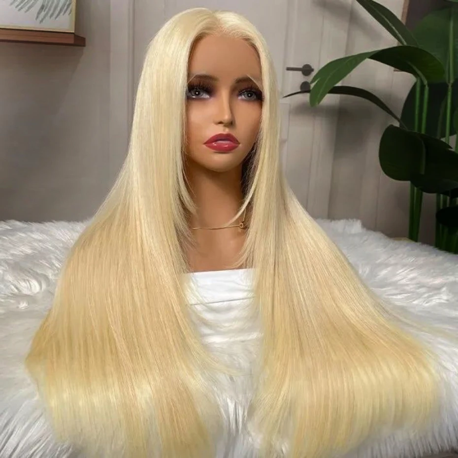 Straight Transparent 613 Lace Front Wig Peruvian 13x4 13x6 360 Lace Frontal Wig 250 Density Honey Blonde Colored Human Hair Wigs