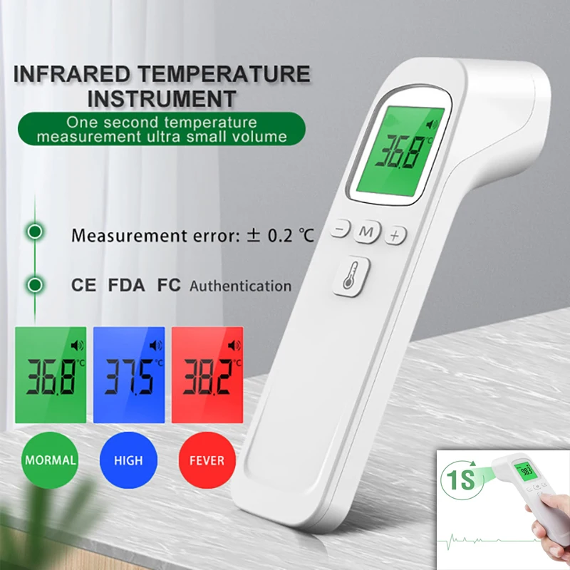 Termómetro infrarrojo Digital LCD Medición corporal Niños Adultos Febbre IR Niños Termometro sin contacto