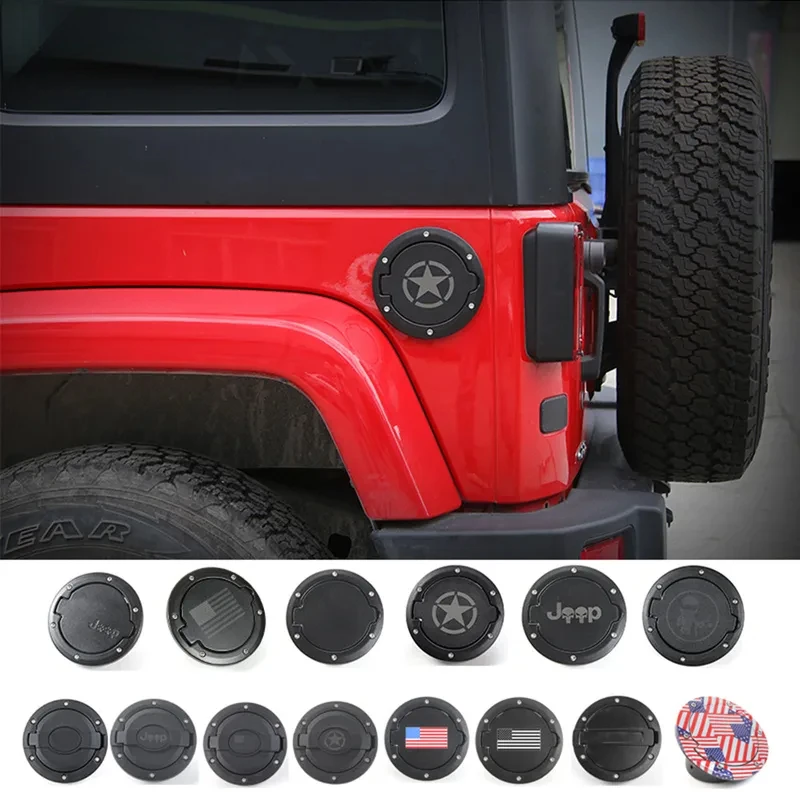 Sansour Tank Covers For Jeep Wrangler JK 2007-2017 Car Oil Cap Fuel Tank Cap Cover For Jeep Wrangler Accessories Car Styling