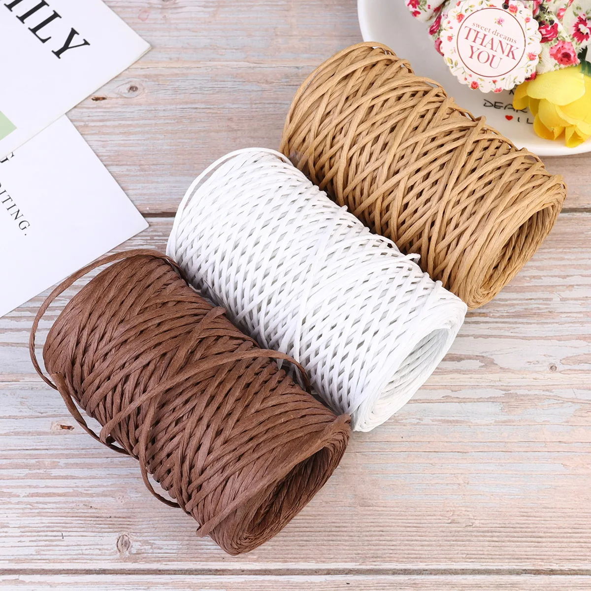 

1 Roll 50M Floral Iron Wire Rope Durable Gift Wrapping Gardening Binding Ribbon Diy Rope Fresh Flowers Store Use 5000Cm Long