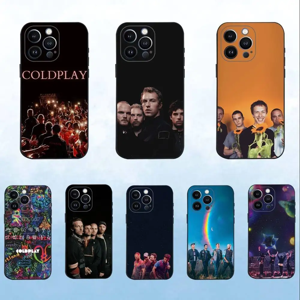 

Band C-Coldplay Phone Case For iPhone 16,15,14,13,12,11 Plus,Pro Max,XS,X,XR,SE,Mini,8,7,Soft Silicone Black Cover