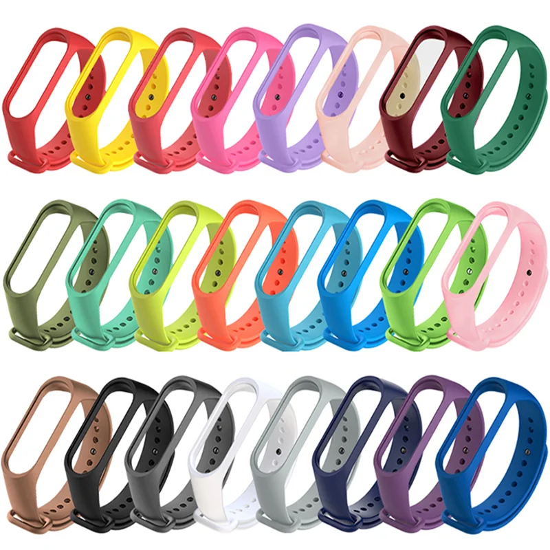 Correa de silicona para Xiaomi Mi band, pulsera deportiva de repuesto para modelos 7, 6, 4, 3 y 5