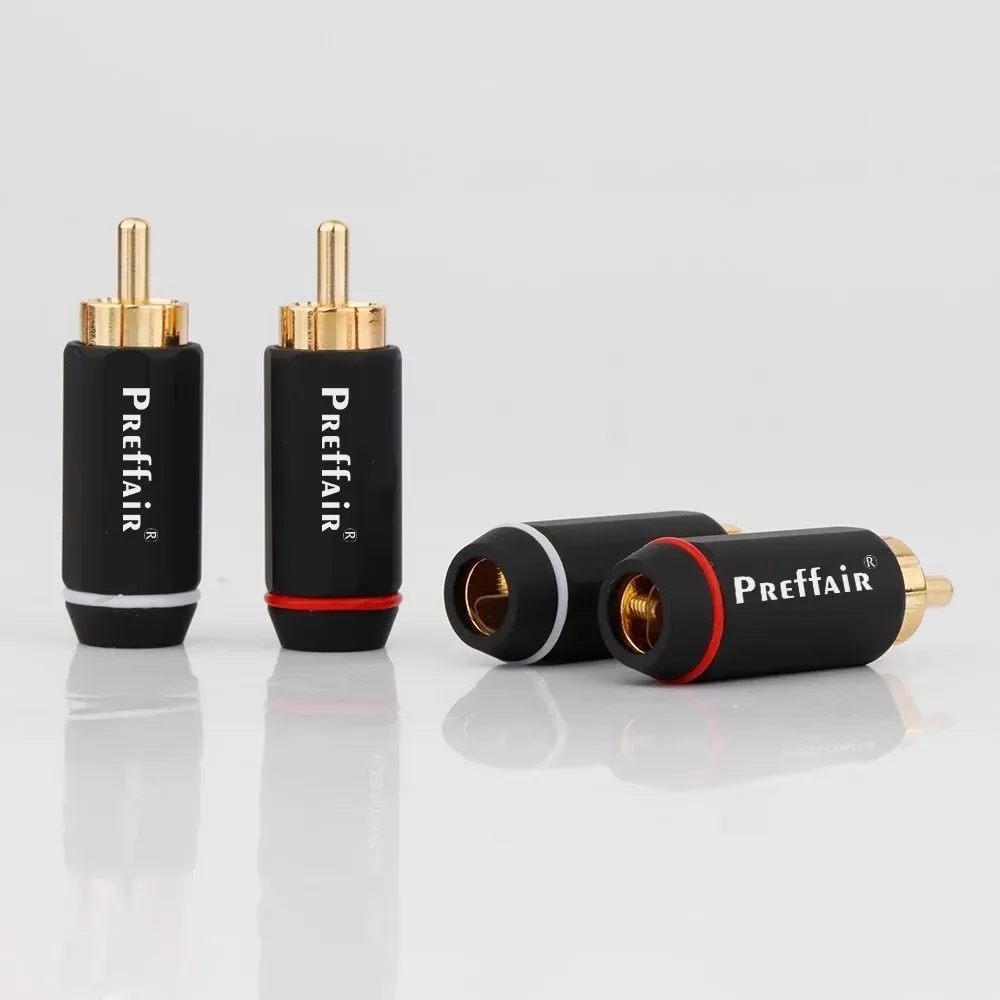 Hi-end Preffair R1740 Hifi родиевый/позолоченный разъем RCA, штекер, аудио сигнальный штекер