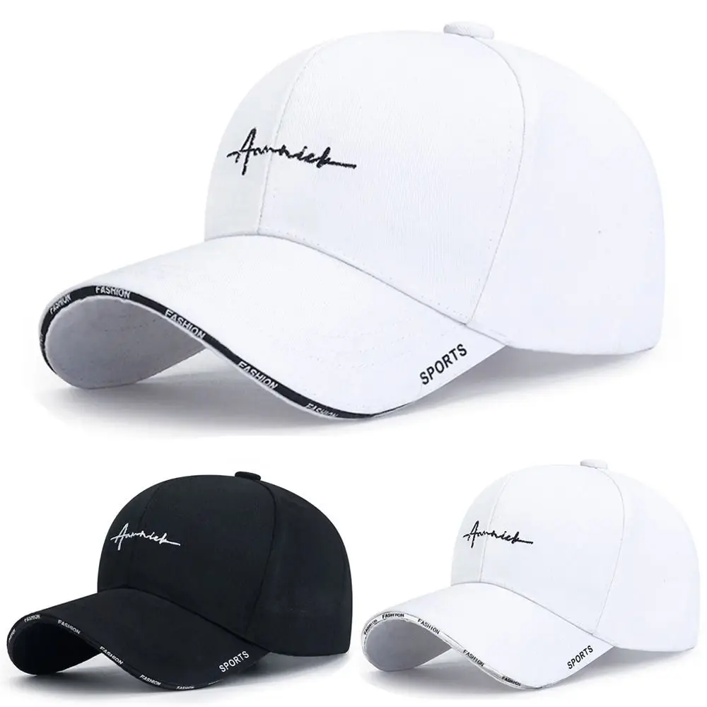 Breathable Adjustable Sun Hats Cotton Solid Color Baseball Cap Top Empty Cap Women