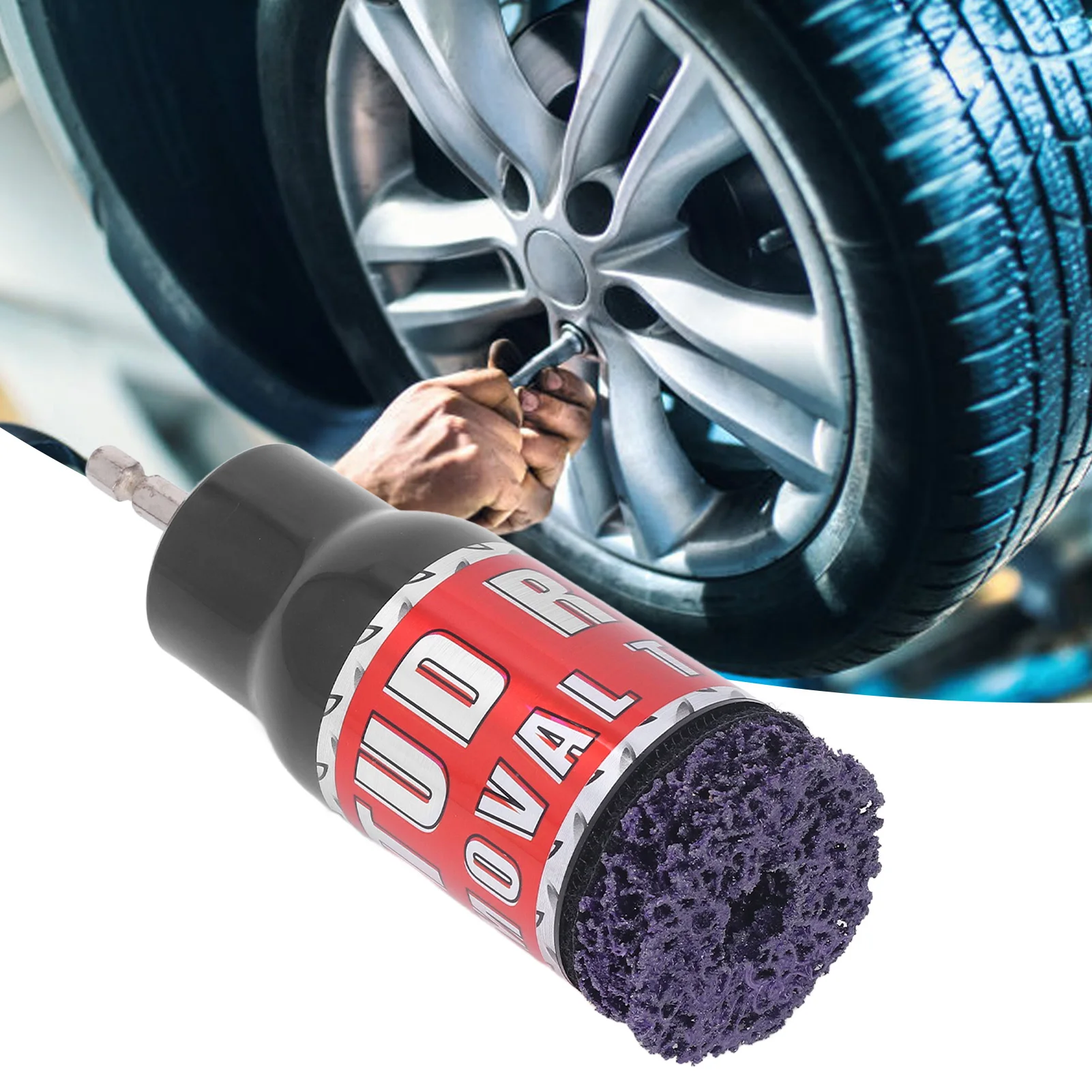 Wheel Stud Cleaning Tool Stud Rust Removal Tool Wheel Hub Cleaner for 1/2in Impact Wrenches Electric Drill Cleaning Tool