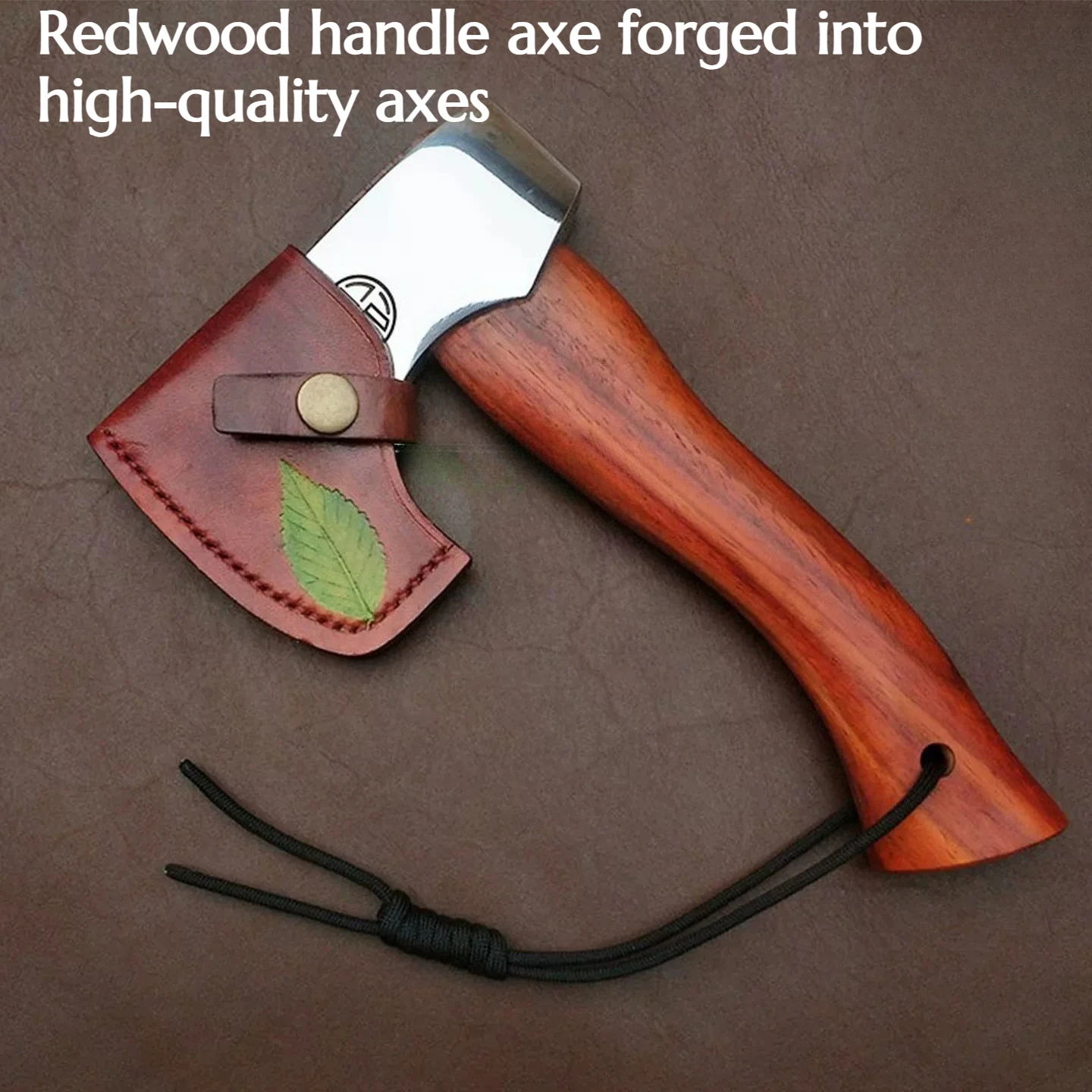 

Forged Red Rosewood Handle Axe High-quality Outdoor Camping Cutting Household Collection Firewood Chopping Tool
