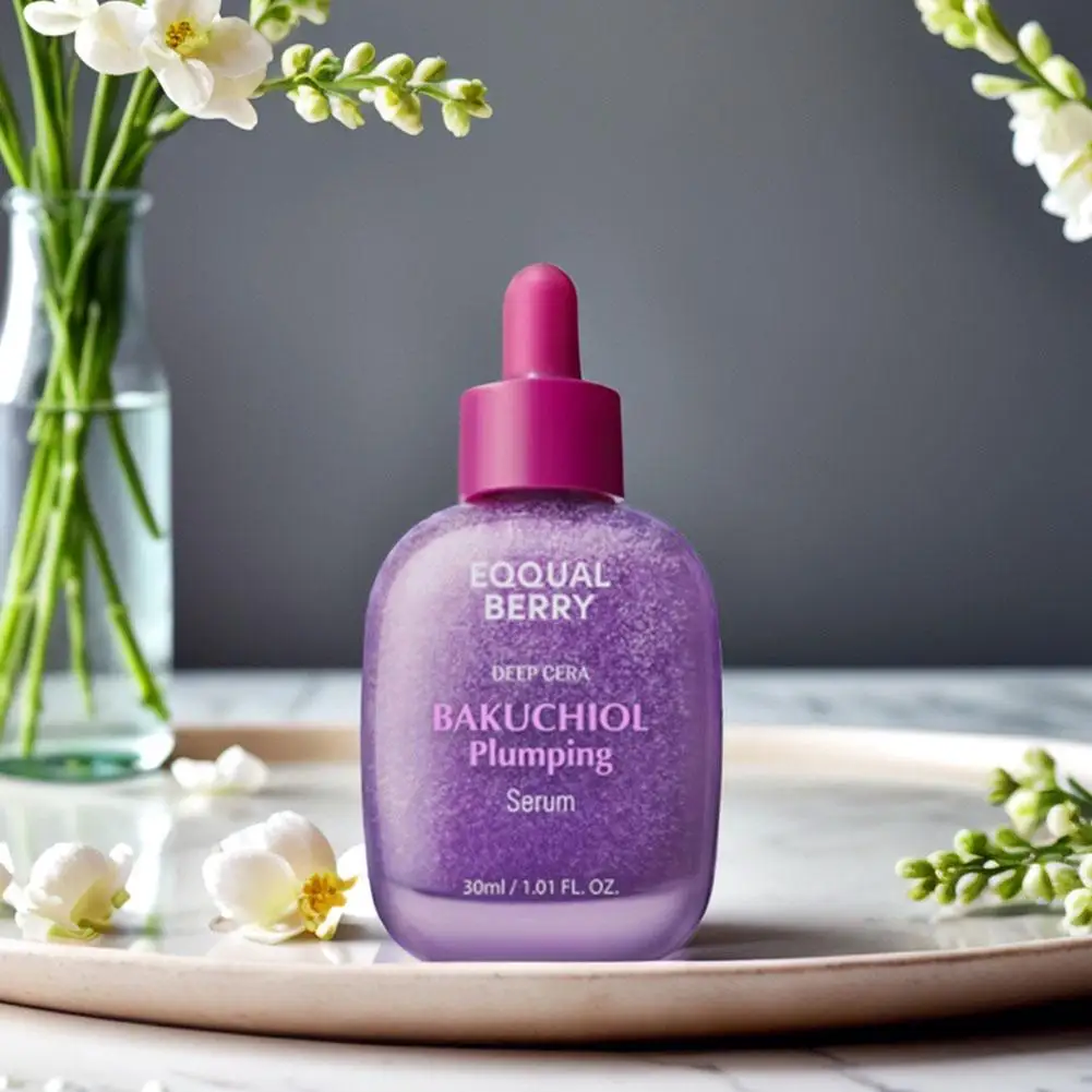 مصل EQQUALBERRY Bakuchiol Plumping للعناية العميقة 5000 جزء في المليون بديل الريتينول، مصل إضاءة الفيتامينات لتفتيح البشرة والعناية بالبشرة