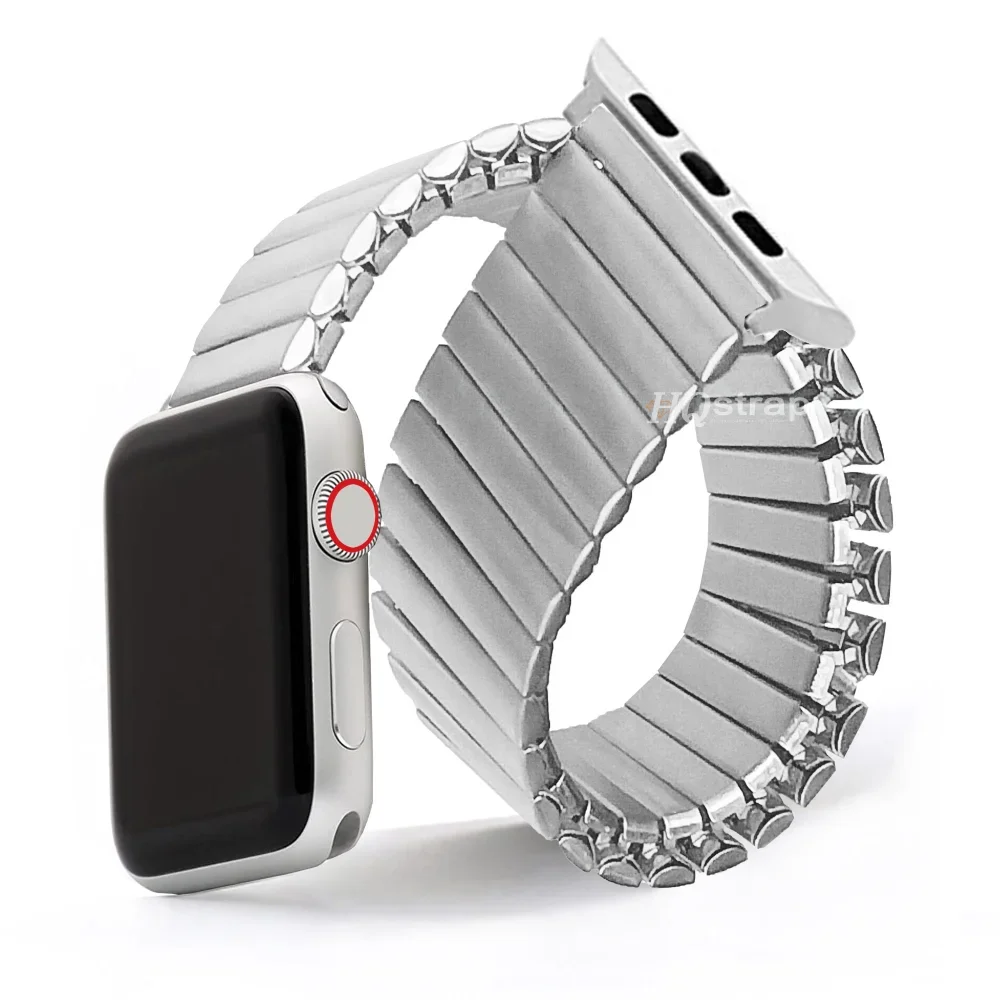 Cinturino elastico per Iwatch 40mm 44mm 42mm 45/49mm cinturino in acciaio inossidabile per Apple Watch Series 8 7 6 5 4 3 Se espansione lusso