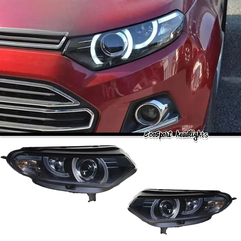 For ECOSPORT 2013 2014 2015 Car Lighting System Headlight Turn Signal Car Glow Diode Headlight Front Headlight with DRL