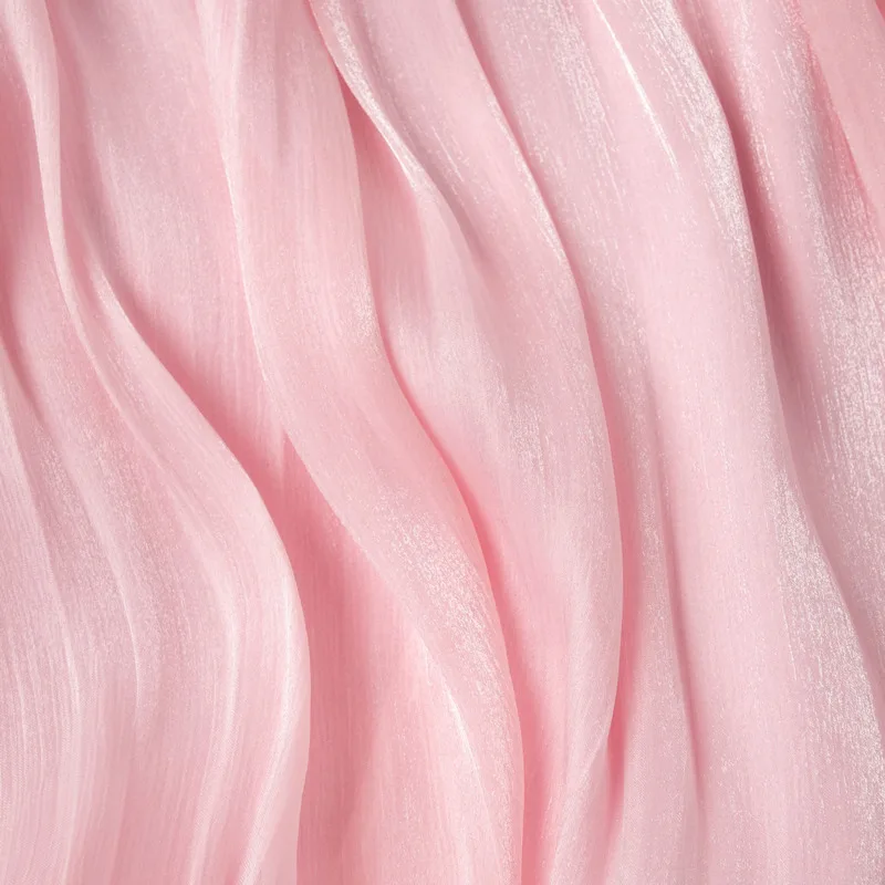 فستان قصير أنيق مكشكش بأربطة للنساء 2025 فستان حفلات مطوي بأكمام واسعة ورقبة مستديرة بلون سادة ملابس للإجازات جديد