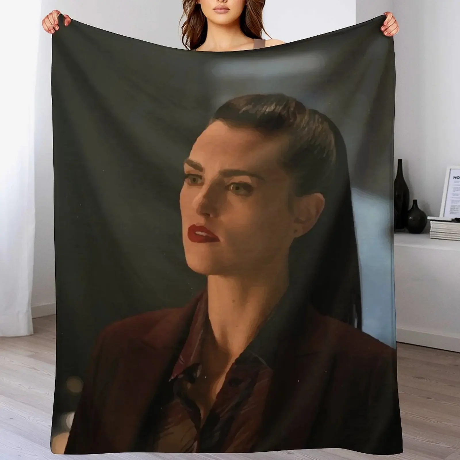 

Katie Throw Blanket Flannel Fabric Soft Plaid Luxury Designer Large Blankets