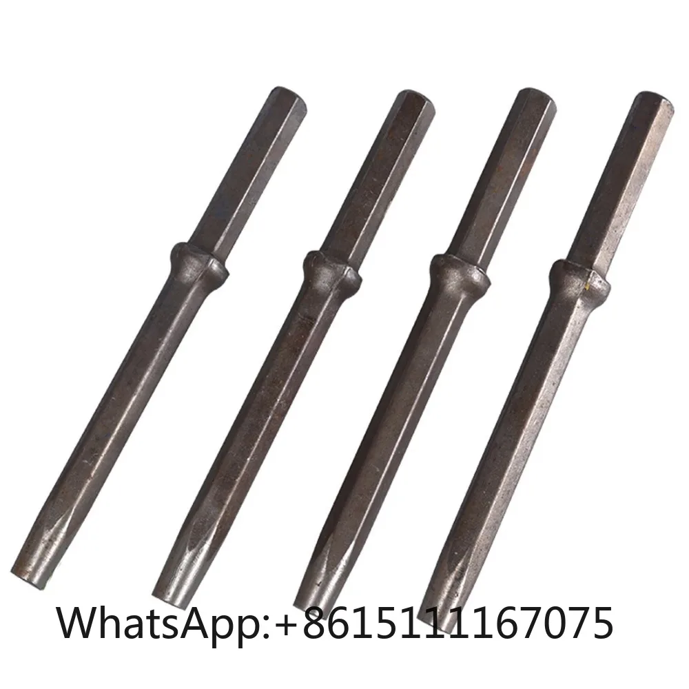 1 Pack Mining Pneumatic Rock Drill Accessories, Universal Drill Bit & B22 Tunnel Gun Drill Rod Mining Pick Combo