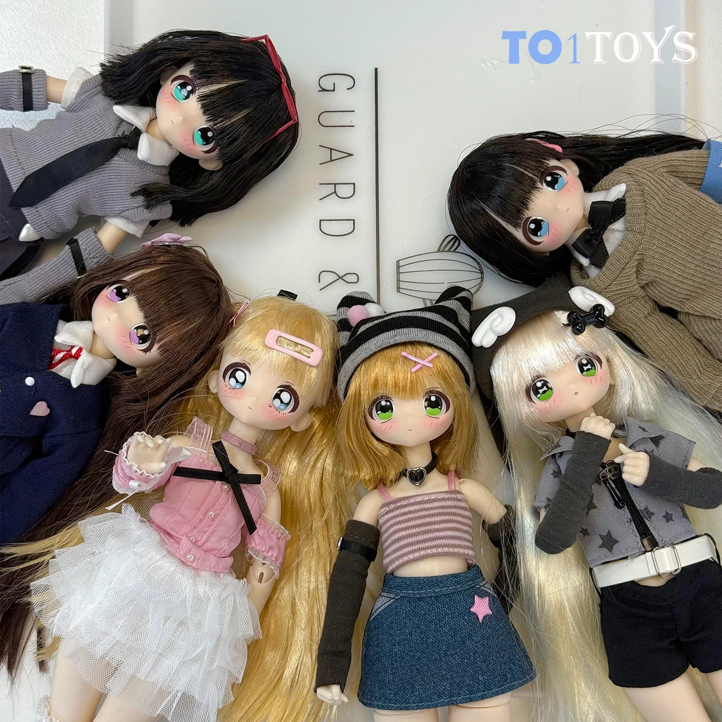 

Don't touch my bangs 1/6 BJD Blind Box Special 6 Articulated Doll Rooted Hair Figure Decor Mystery Box Collection Gift