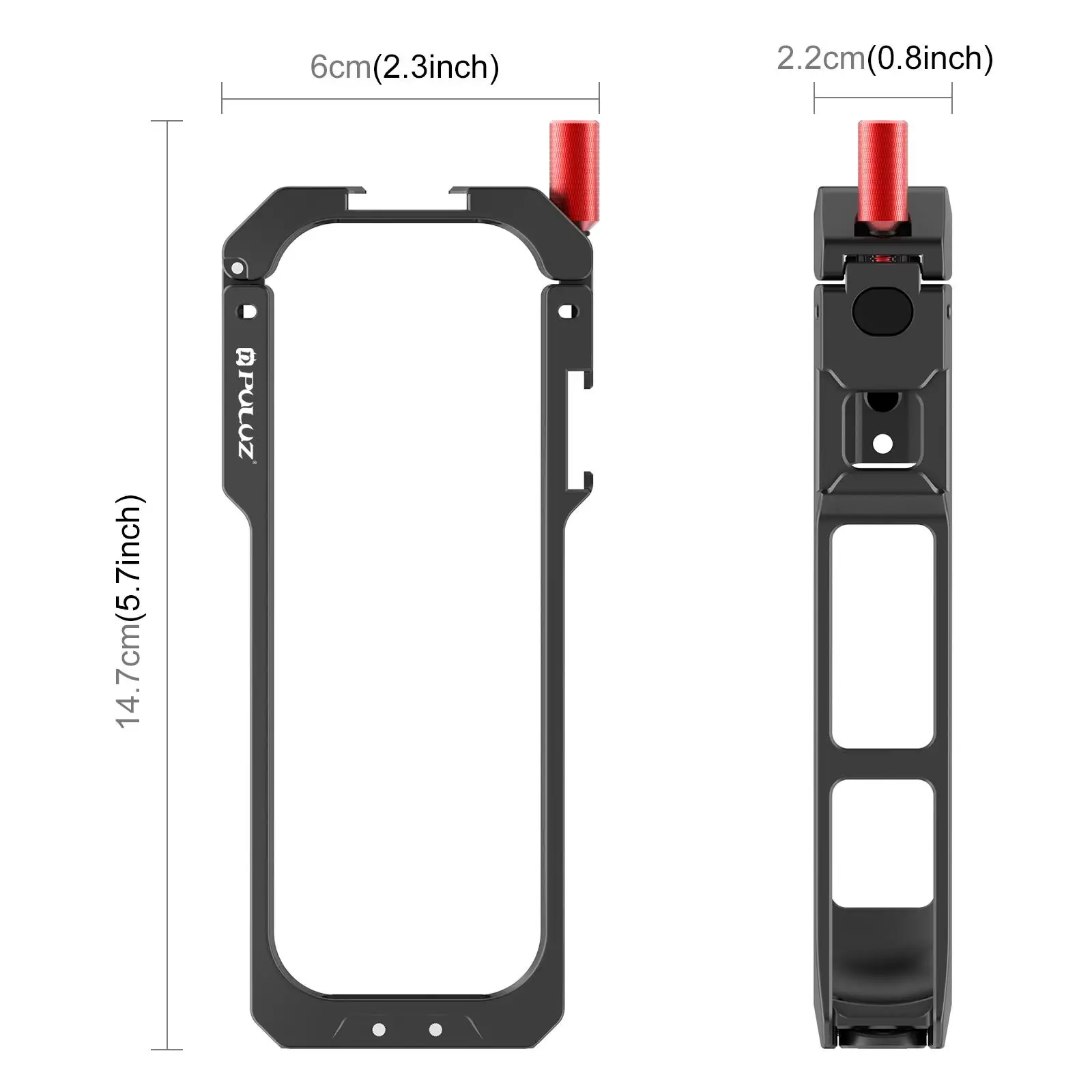 PULUZ Metal Protective Cage Rig For Insta360 X5 Housing Frame with Lens Cover Expansion Frame Accessories