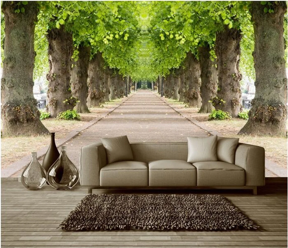 

beibehang custom mural non-woven 3d room wallpaper forest road 3 d space background wall photo 3d wall murals wall paper