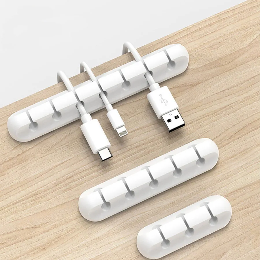 Desktop Self-Adhesive Silicone Cable Organizer, Headphone Cable, Mobile Data Cable, Multi-Functional Wire Winding Device