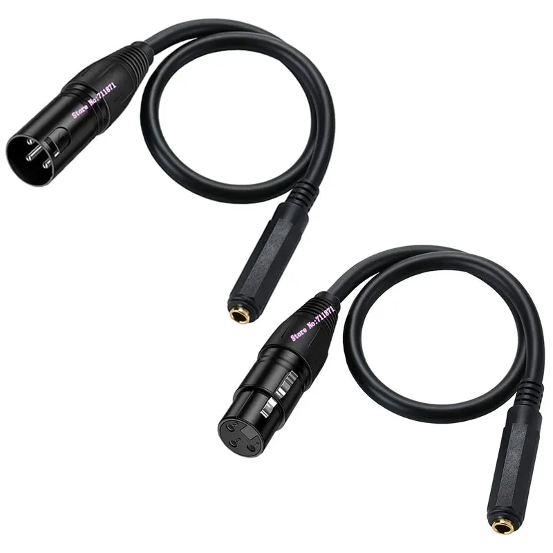 6.35 Female 3Pin XLR Male Female Audio Adapter Cable Line CANNON male 6.35 Female XLR Female 6.35mm Female Audio Cord Wire Cable