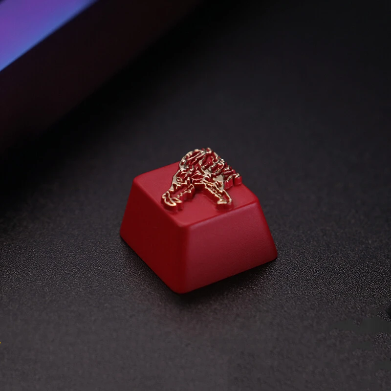 1-teilige Zink-Aluminium-Legierung Metall-Tastenkappe personalisierte CSGO Howl-Tastenkappe für MX Switch mechanische Tastatur OEM-Profil R4 Höhe