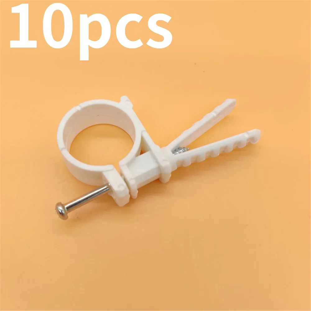 10pcs PPR Expansion Tube Clamp 25P Type Tube Clamp Clip  PPR Fixed Card 32 20 Water Pipe Clamp With Nail P Type Card