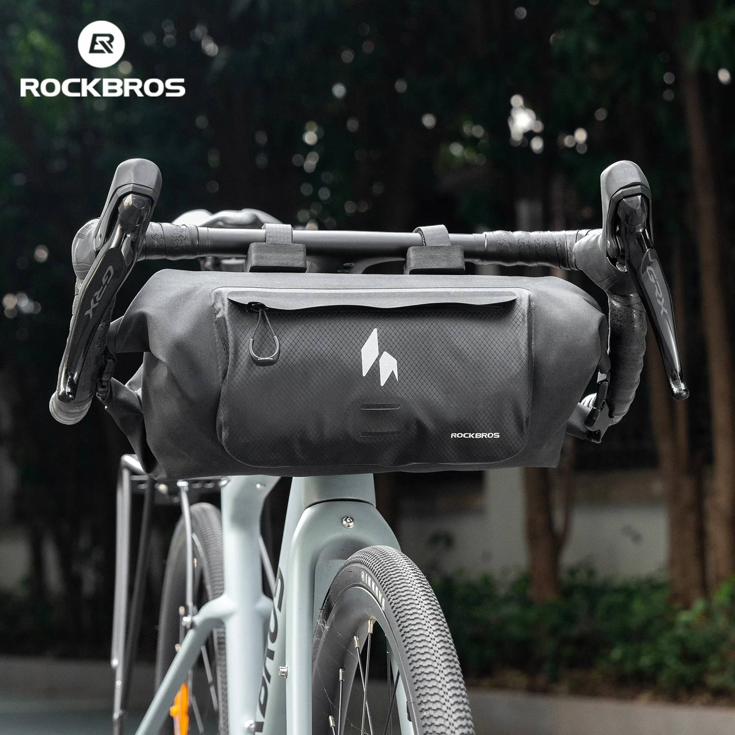 

ROCKBROS Cycling Waterproof Front Bag 8L Large Capacity Road Bike Handlebar Bag Portable Storage Expandable Capacity Bicycle Bag