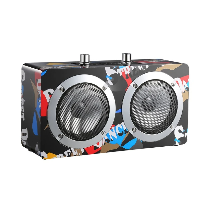 

Wooden Bluetooth Speaker Wireless Karaoke High Power Audio Card Outdoor Square Dance Portable Subwoofer