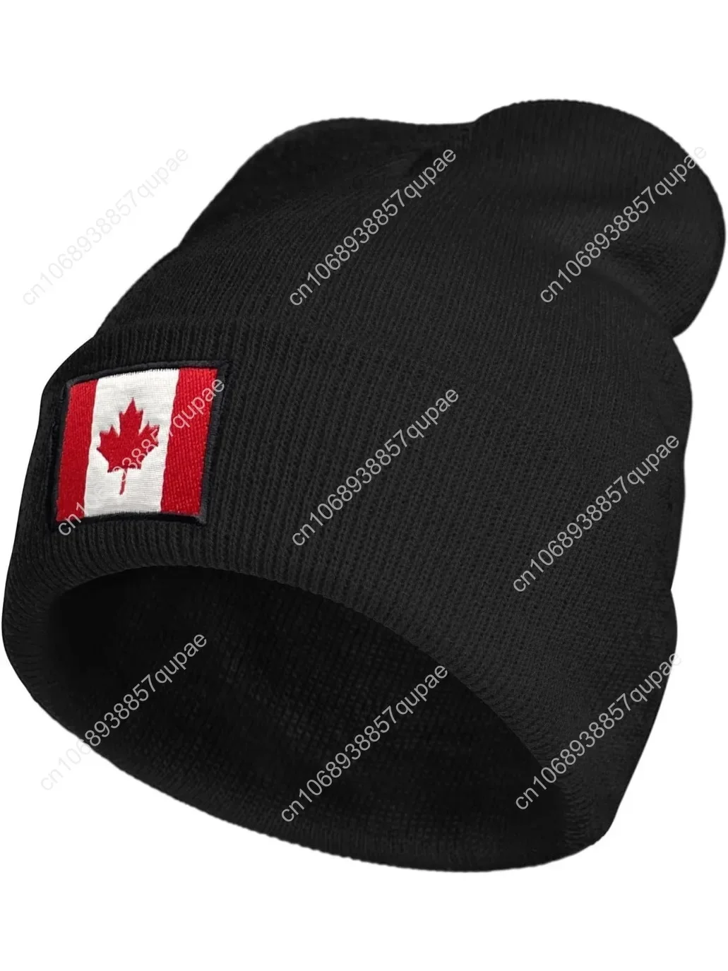 

Canada Canadian Flag Beanie Hat for Men Women Winter Warm Beanie Hats Stretch Skull Knit Hat Cap Black
