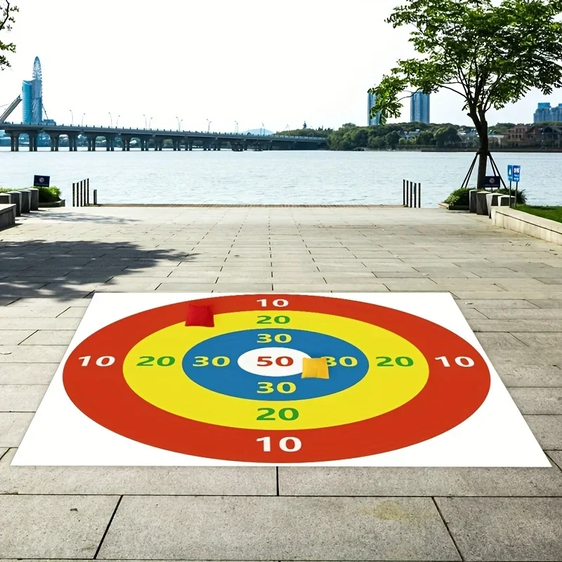 Conjunto de jogo de lançamento de alvo com 2 sacos de areia, durável, jogo de festa ao ar livre, diversão familiar perfeita, atividades de quintal, piqueniques, reunião ao ar livre