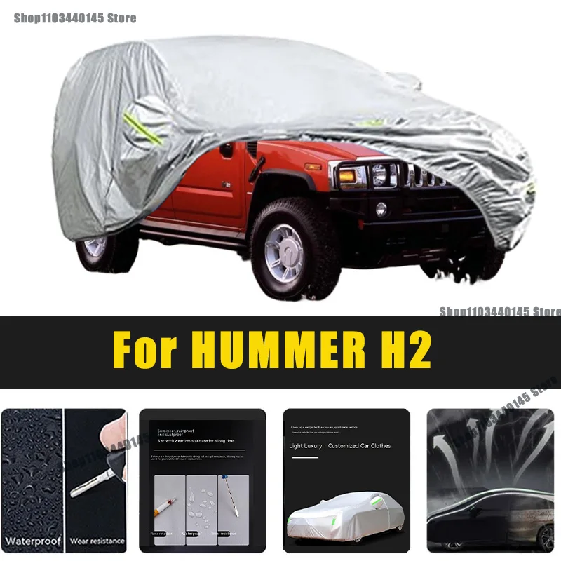 

Full Car Covers Outdoor Sun UV Protection Dust Rain Snow Oxford cover Protective For HUMMER H2 Accessories